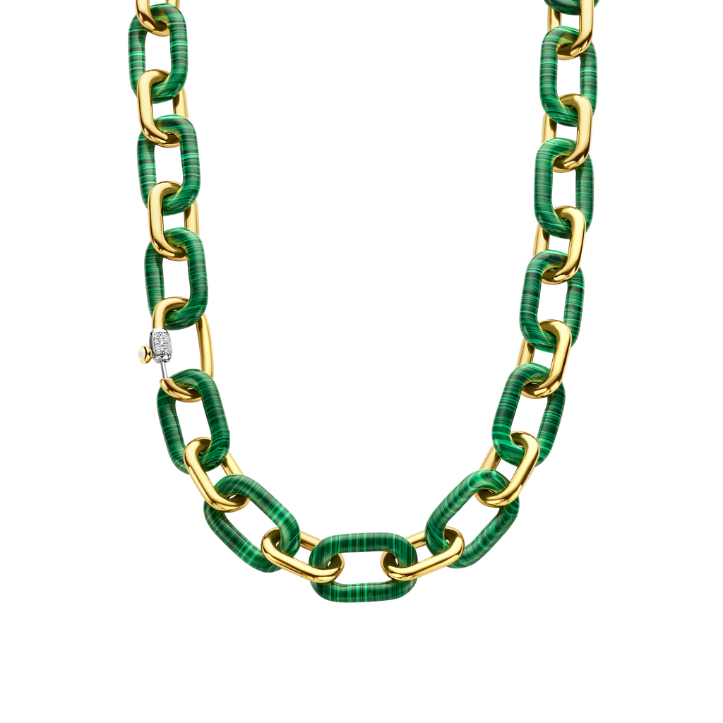 Collana verde in ceramica, pezzo unico fatto a mano in toscana, ceramic  jewels